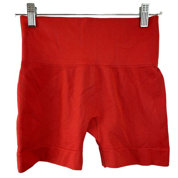 Set Active Womens Size Medium Seamless Bike Shorts Orange - Picture 1 of 3